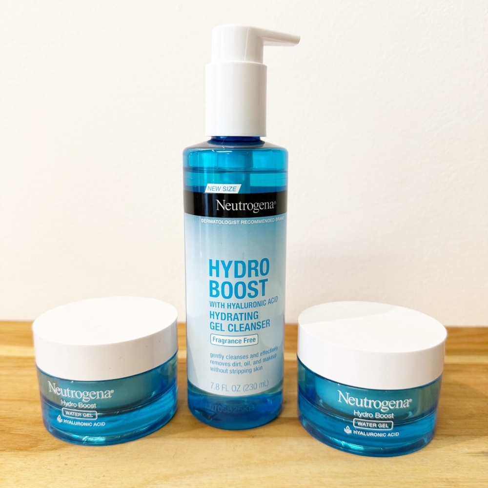 New! NEUTROGENA Hydroboost Bundle: 2 Water Gel Moisturizers and 1 Gel Cleanser - Picture 1 of 1